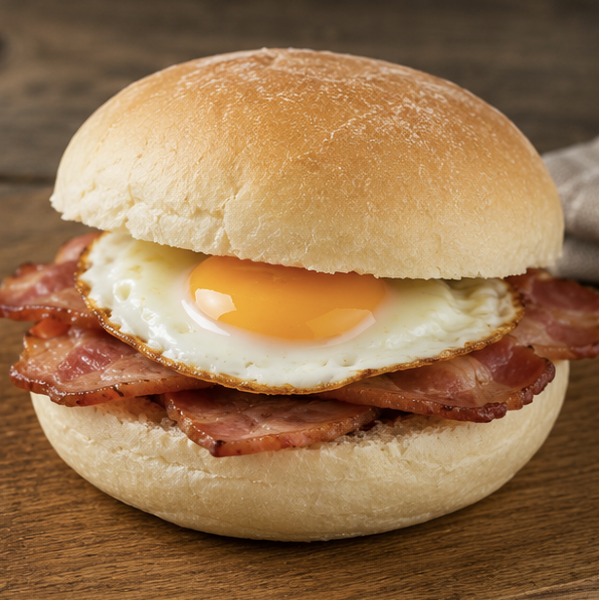 Bacon & Egg Bap
