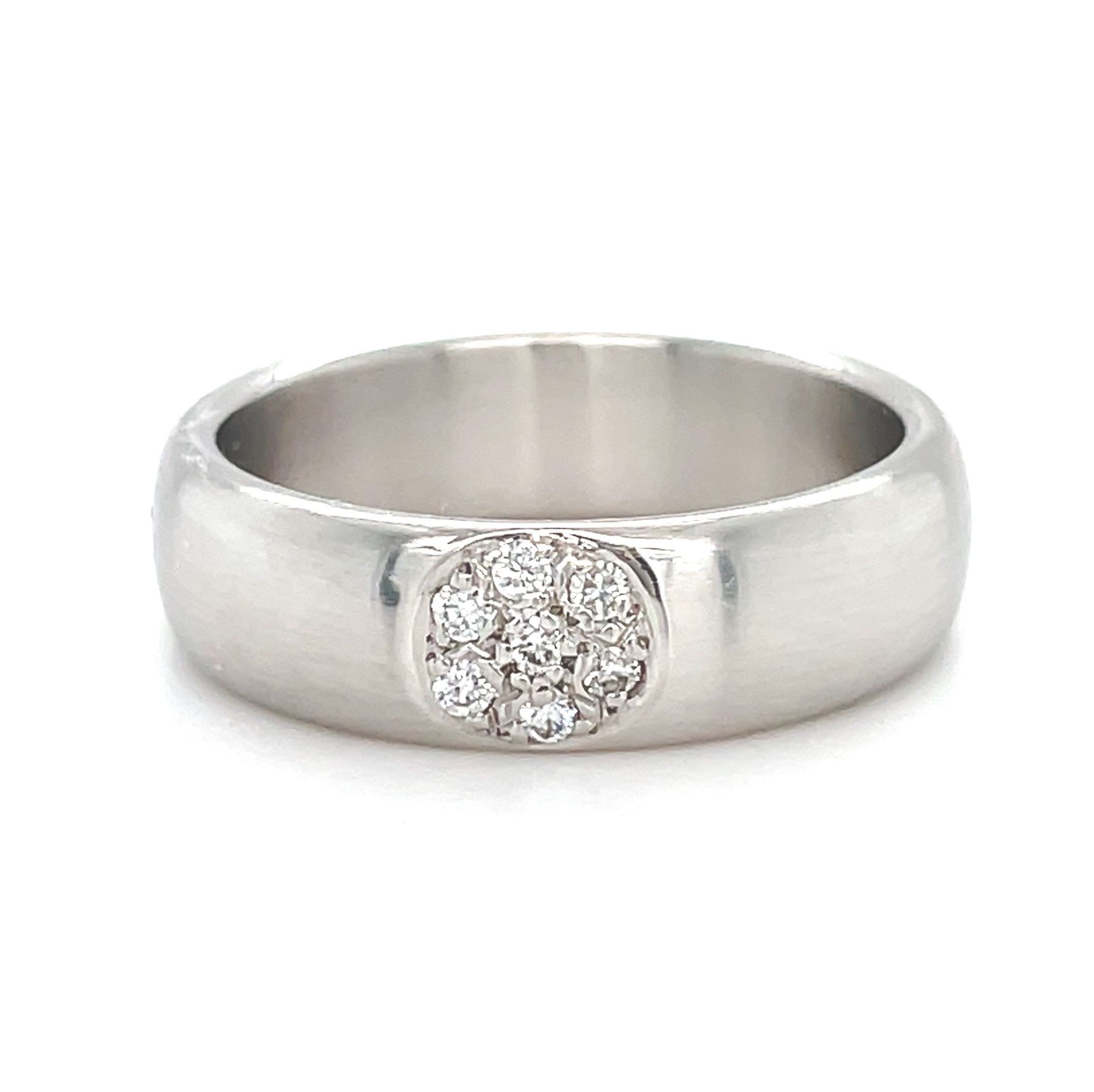 Platinum Diamond Pave Band