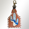 AD Leather Key Chain Southwest Cactus Bag Tag