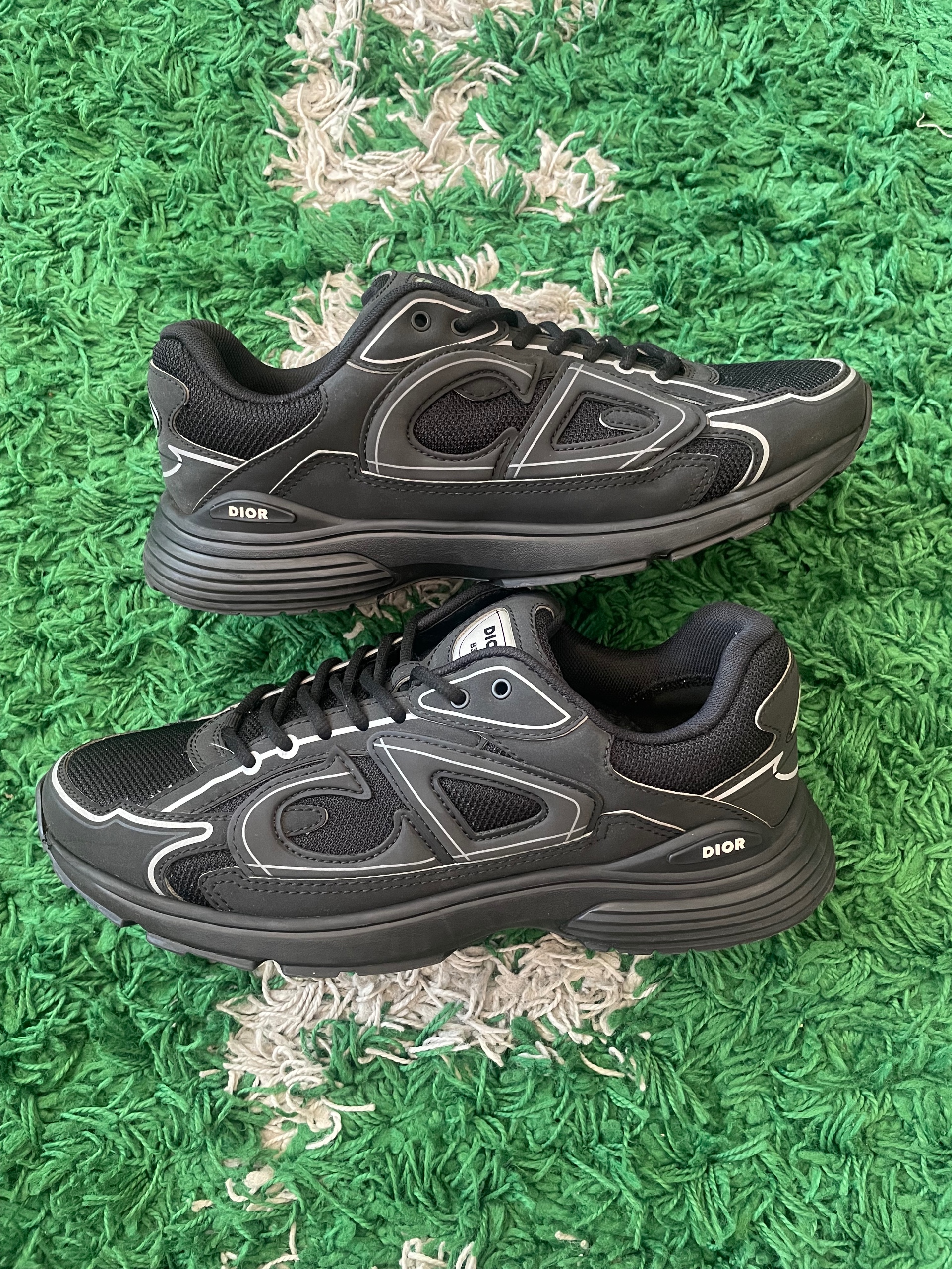Dior B30 black breathable technical mesh CD size 43 (used)