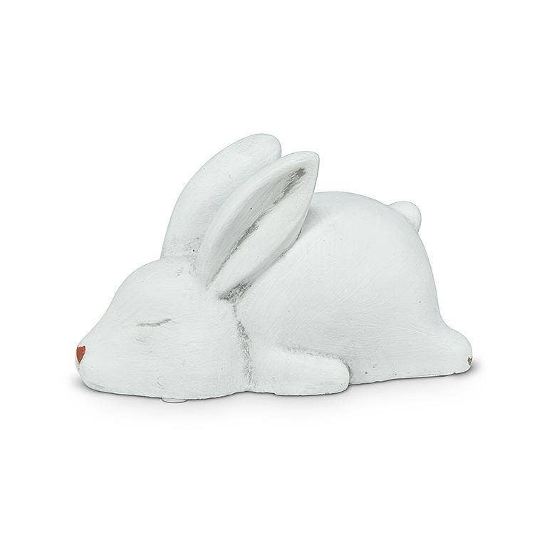 Sleeping White Bunny-6"L