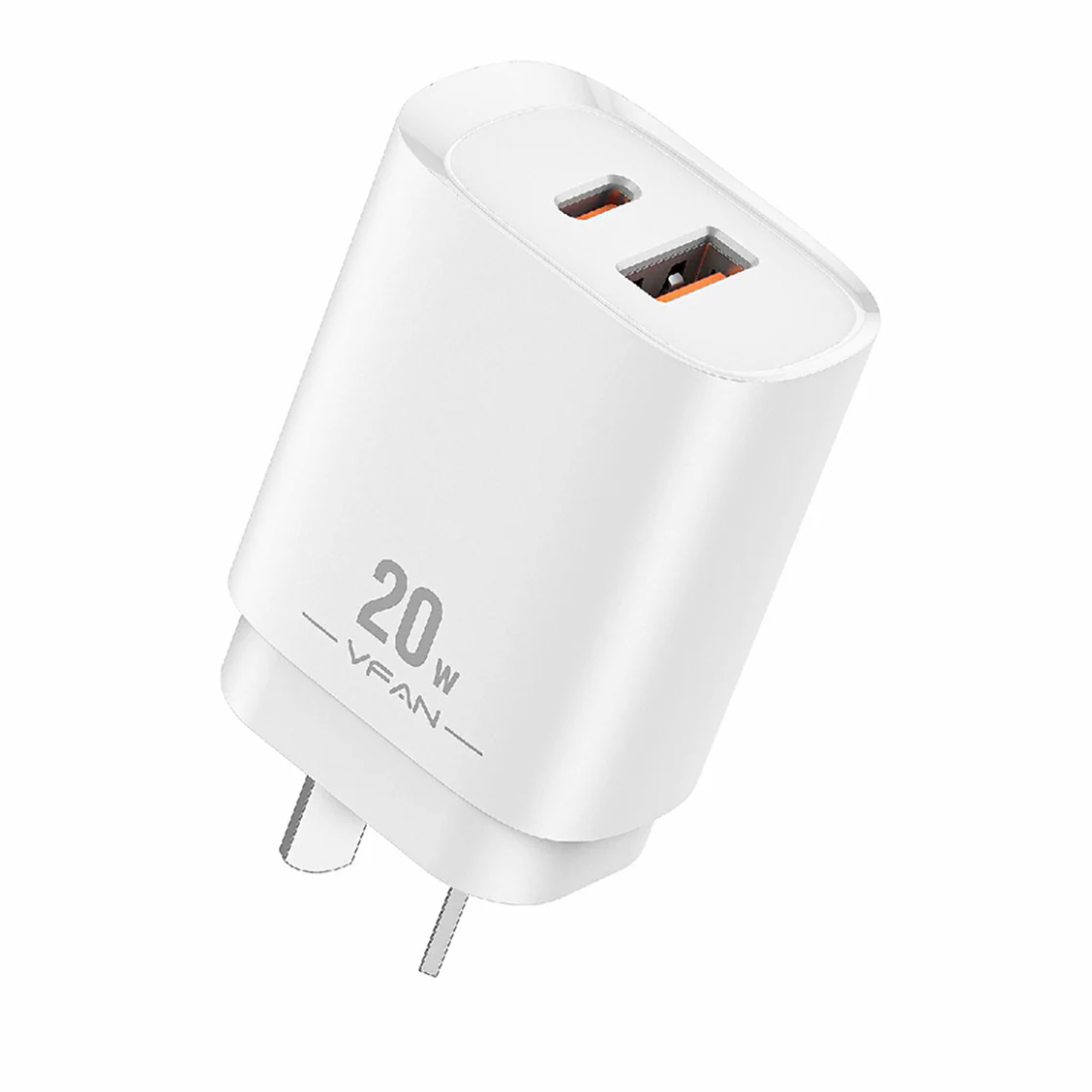 VIPFAN - 20W Super Fast Charger USB-A & USB-C Dual Output