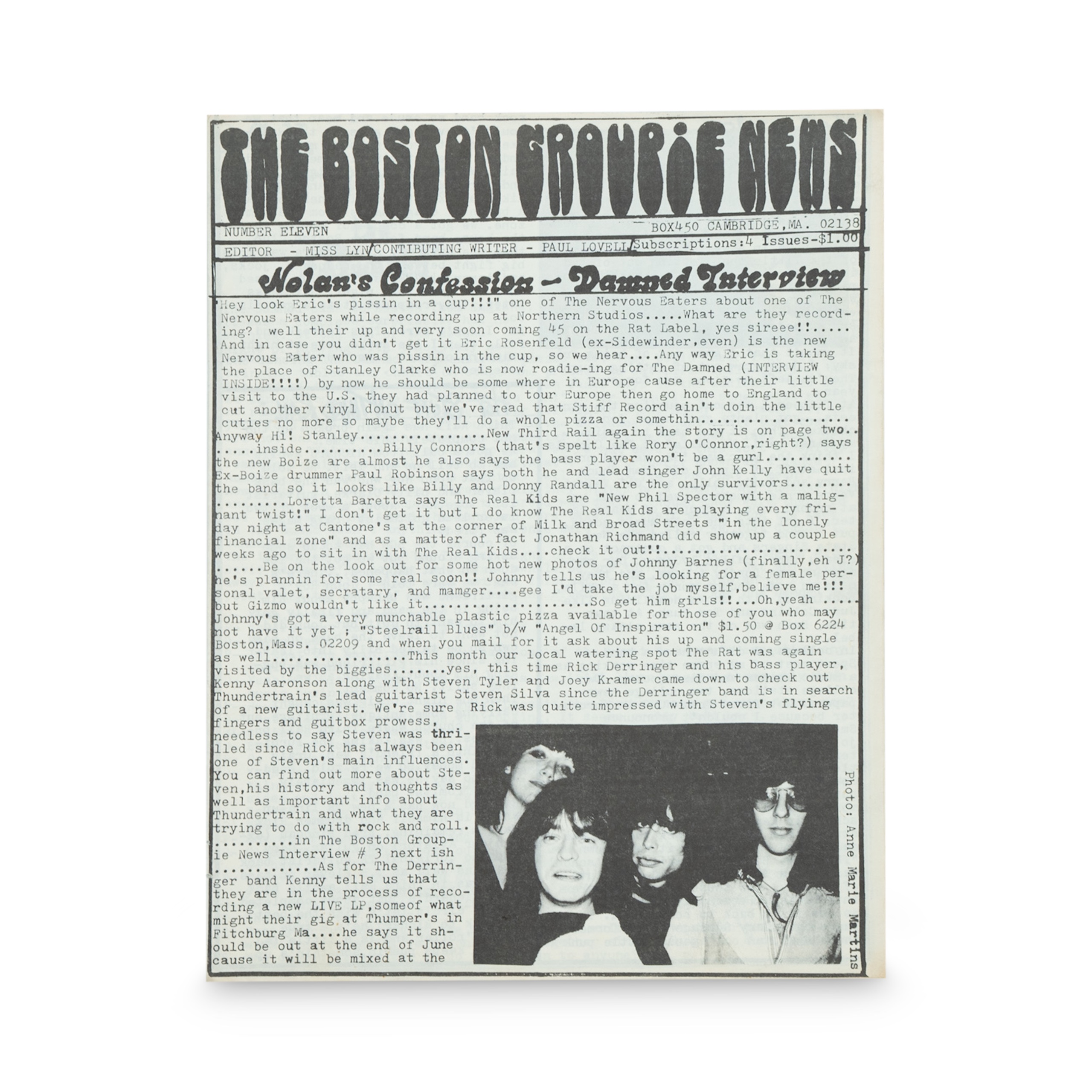 The Boston Groupie News   -- #11 [Magazine]