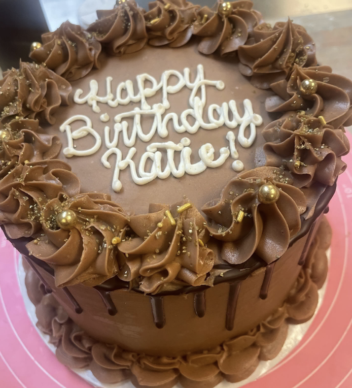 Same Day Cake - Chocolate Cake - 6" Round - Chocolate Cake, Filled with Chocolate and Iced with Chocolate Buttercream