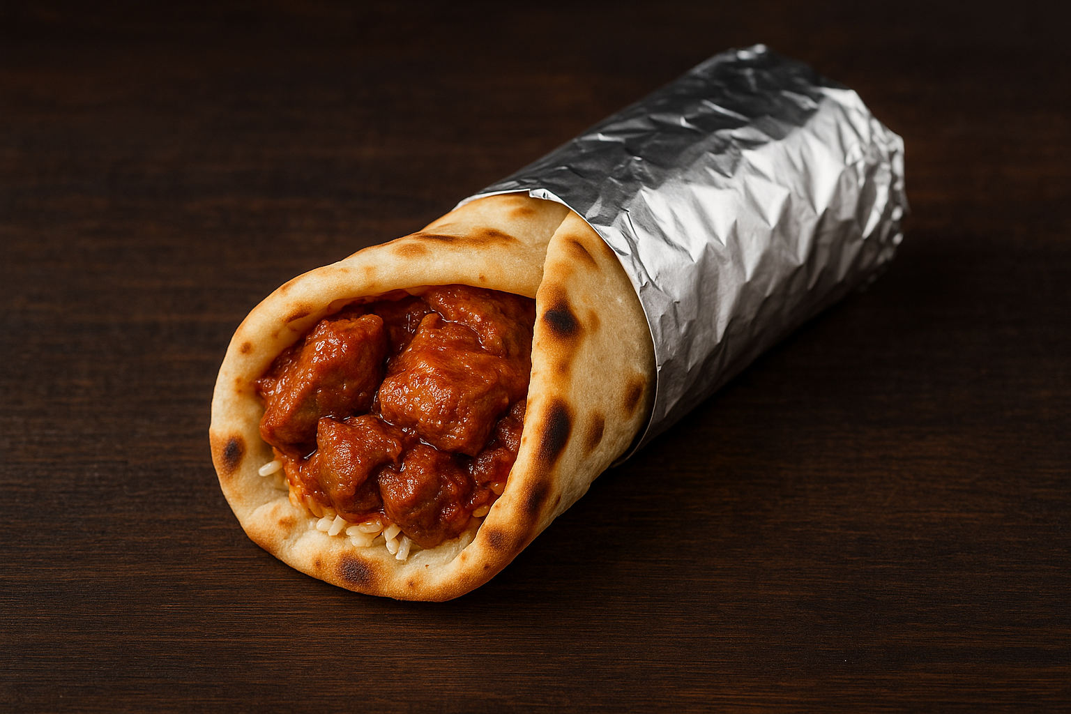 Lamb Vindaloo Naan Wrap (Spicy)/ Wrap de Naan con Cordero Vindaloo