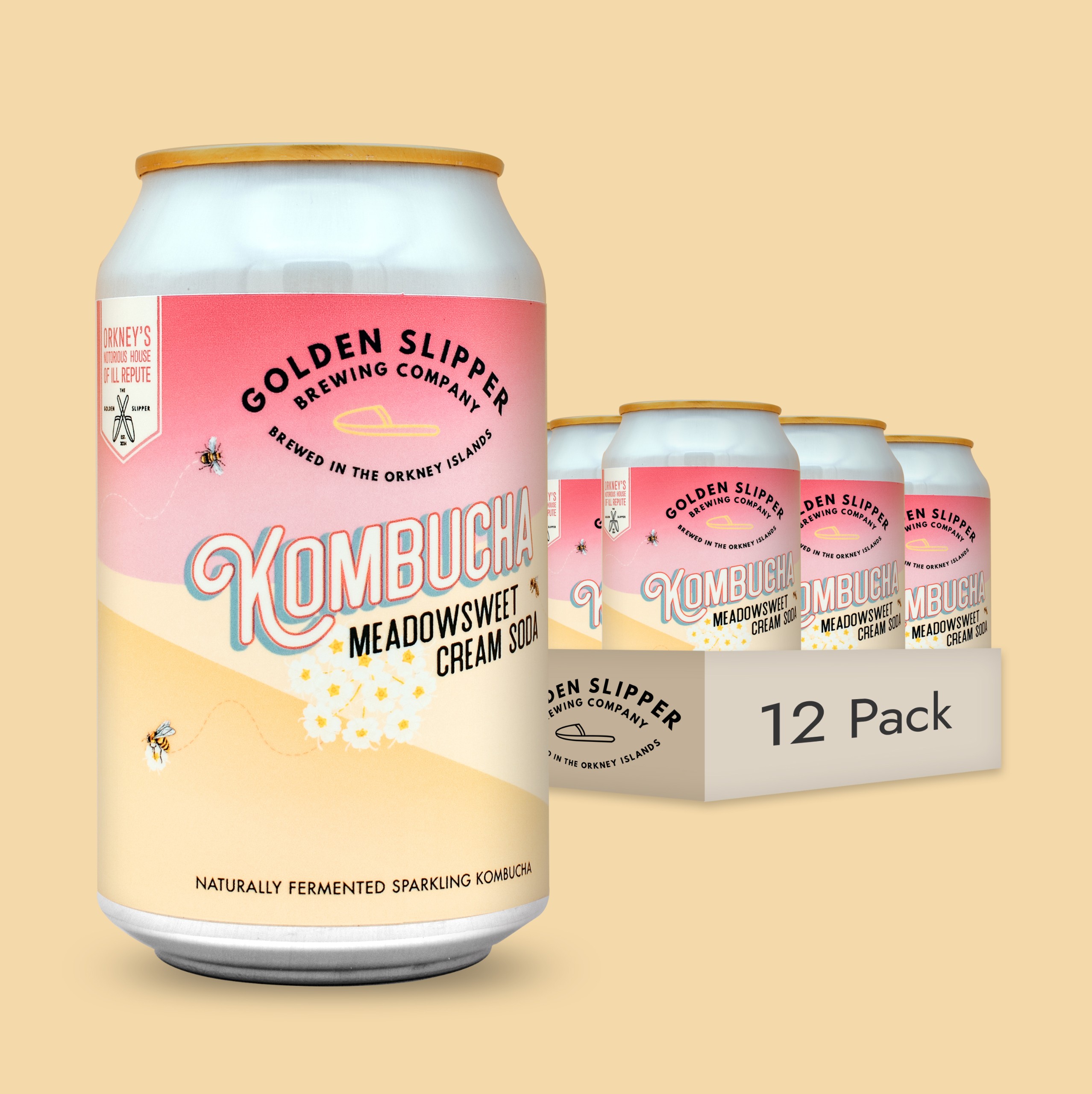 Meadowsweet Cream Soda Kombucha 12 Pack