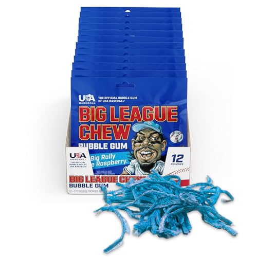 Big League Chew Big Rally Blue Raspberry 2.12oz 12 ct