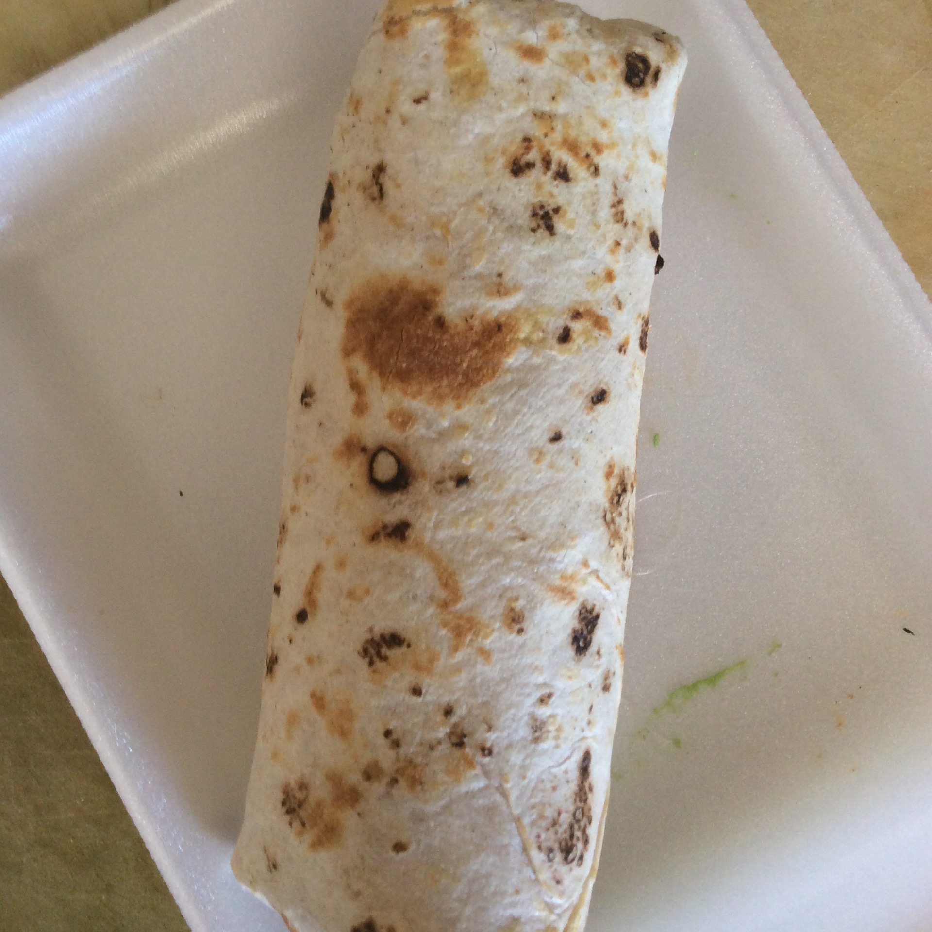 Burrito Chico de Tripa - Small Beef Guts Burrito from Tacos del Valle