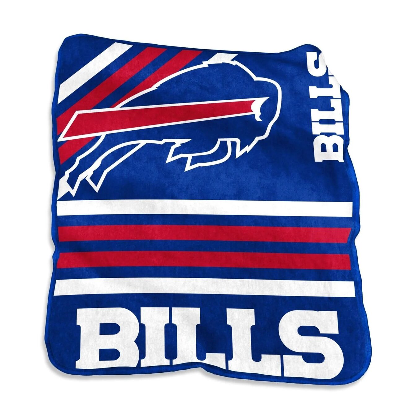 Buffalo Bills Team Stripe Raschel Throw Blanket 50x60"