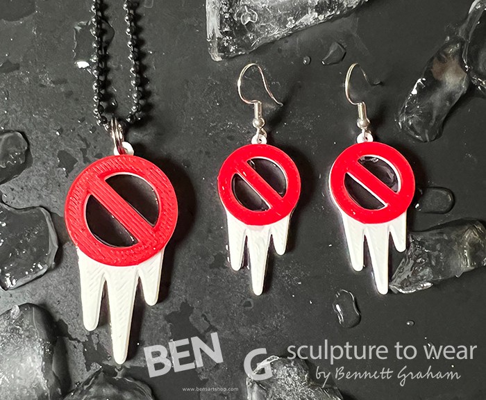 Melt Ice Pendant or Earrings