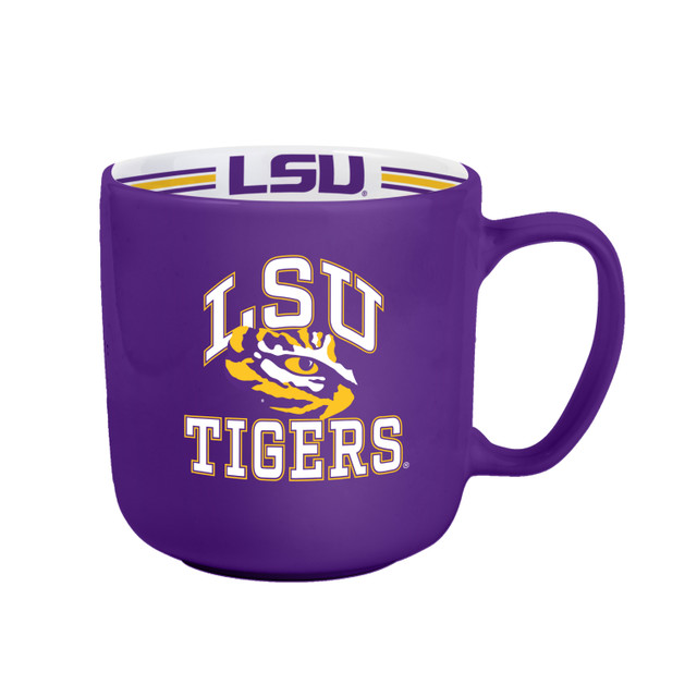 LSU Tigers Team Stripe Design Coffee Mug 15oz