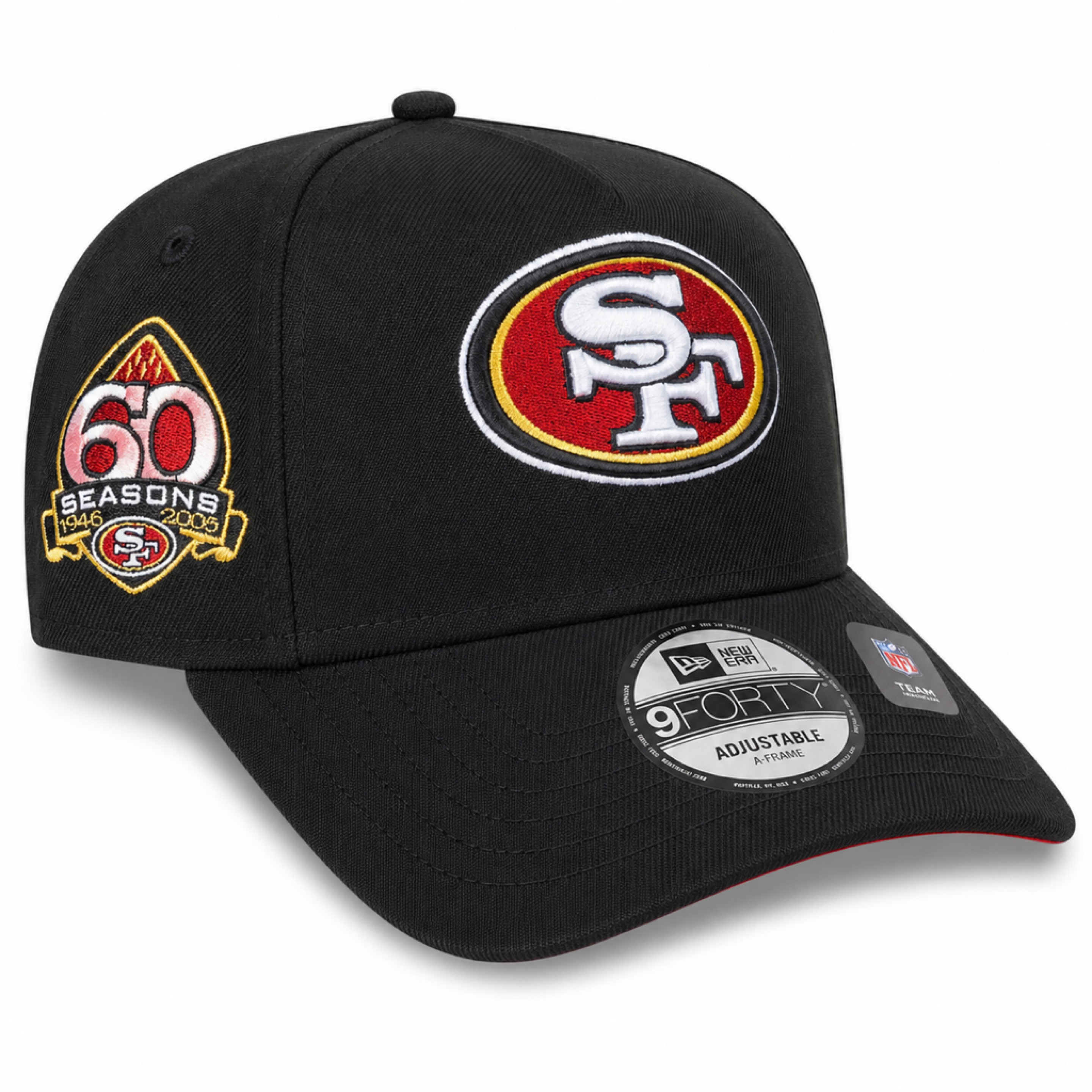 San Francisco 49ers  Black New Era 9FORTY 60th Season Snapback Hat