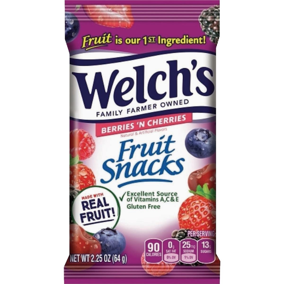 Welch’s Fruit Snacks Berries ‘N Cherries, 2.25 oz