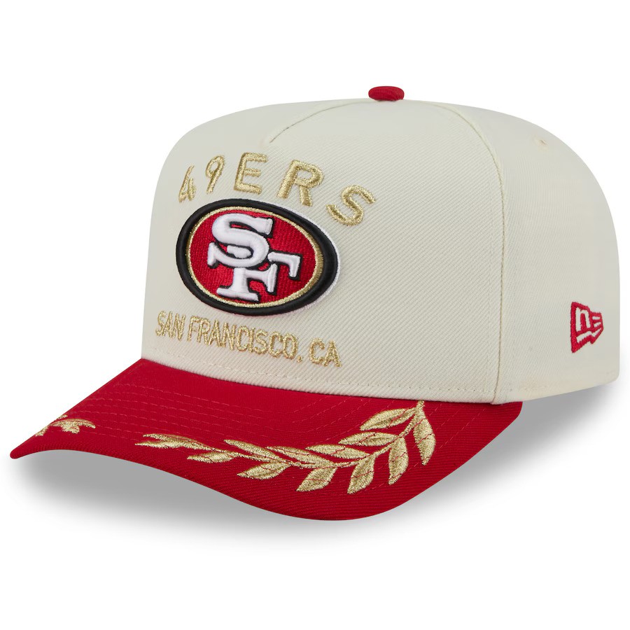 San Francisco 49ers Cream/Red 2025 NFL Draft New Era 9FIFTY Snapback Hat