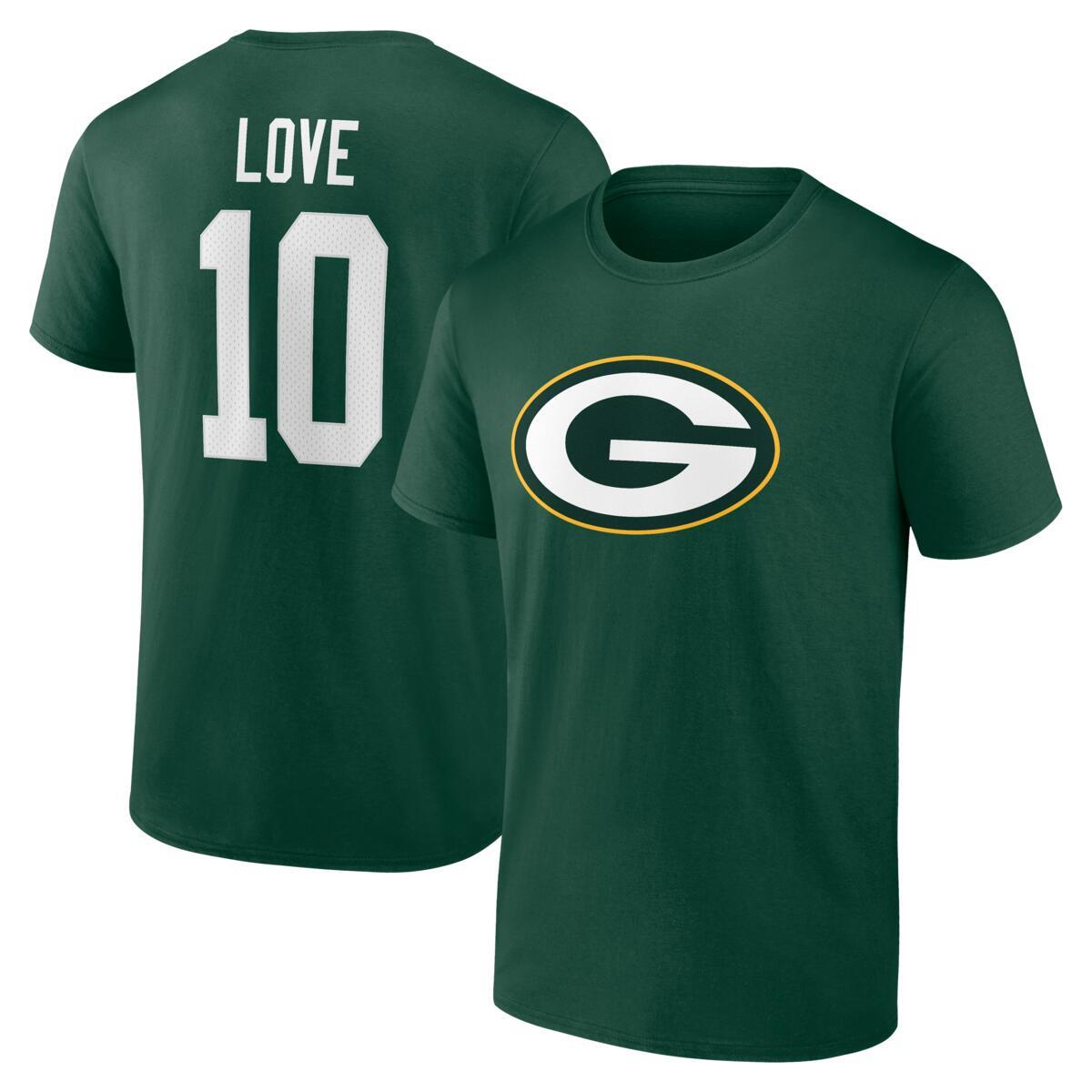 Green Bay Packers Jordan Love #10 Player Icon Shirt