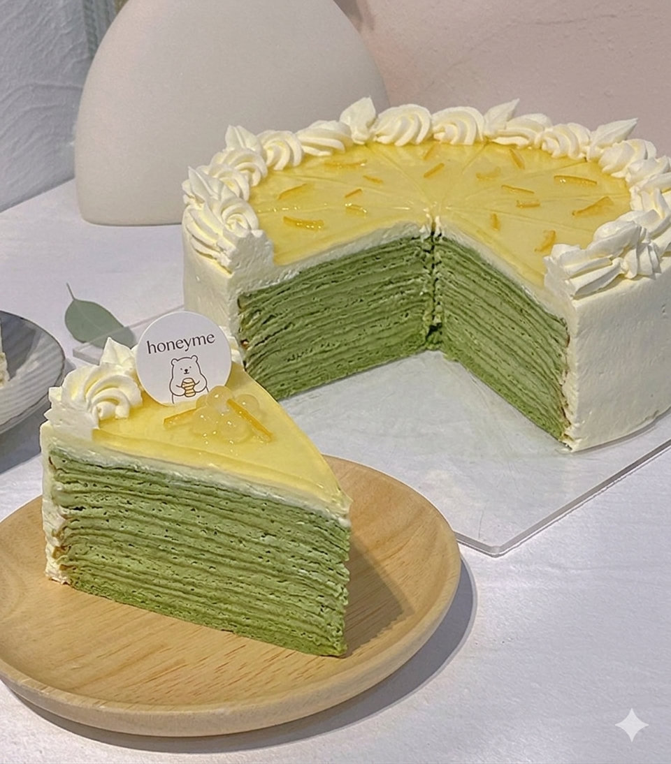 Mille crêpe and cloud cakes