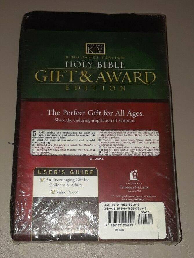 The Holy Bible: King James Version, Black, Leatherflex, Gift & Award Edition by Nelson Bibles