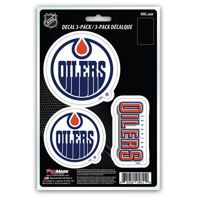 Edmonton Oilers Die Cut Team Decals 3pk