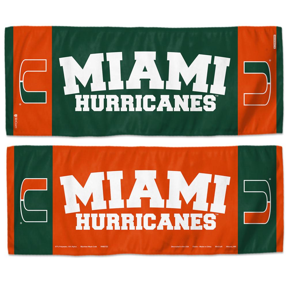 Miami Hurricanes Cooling Towel 12x30"