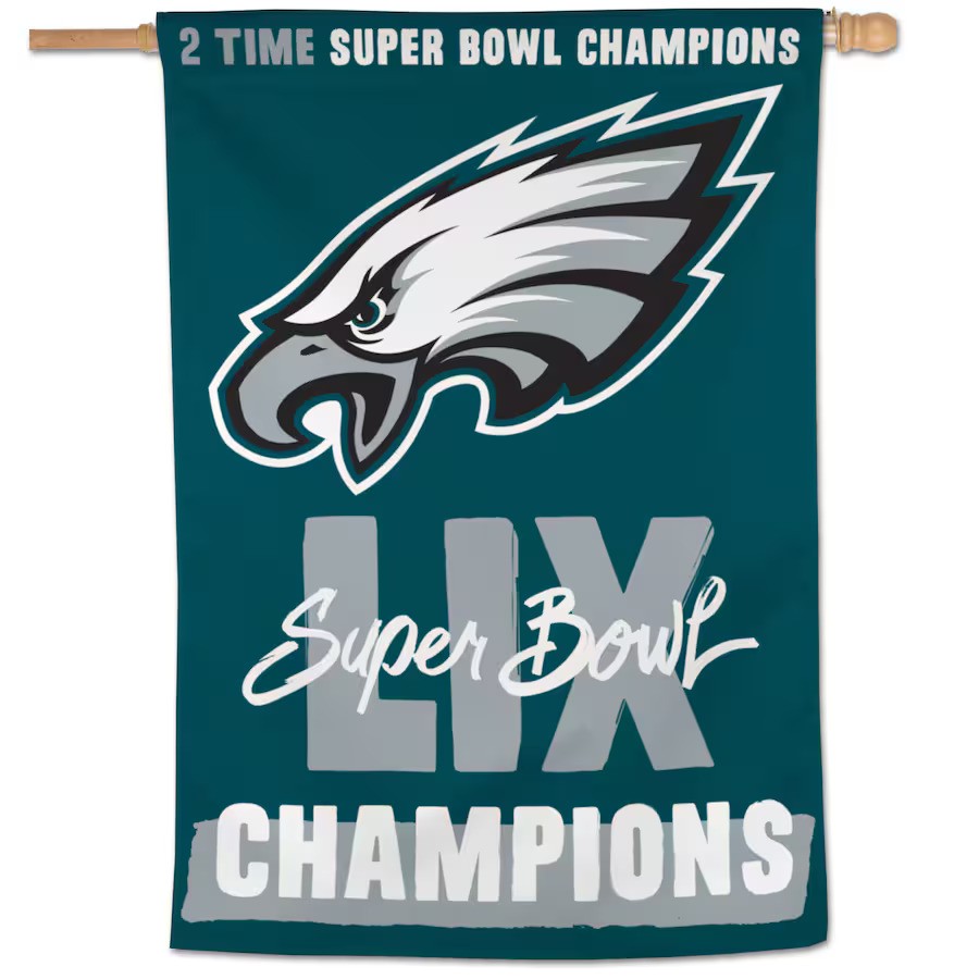 Philadelphia Eagles Super Bowl LIX Champions Vertical House Flag 28x40"