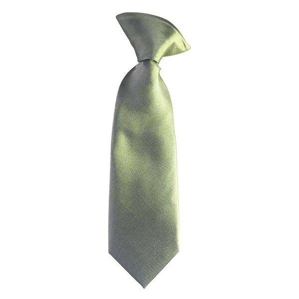 8 x 2 Inch Clip-on Olive Solid Tie