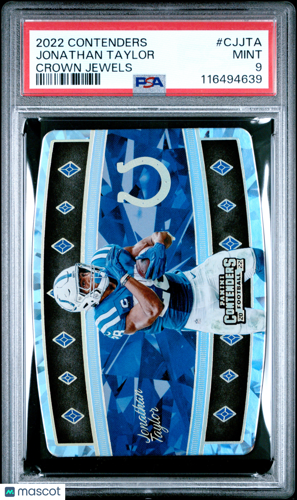 2022 Panini Contenders Crown Jewels Jonathan Taylor SSP #CJJTA PSA 9