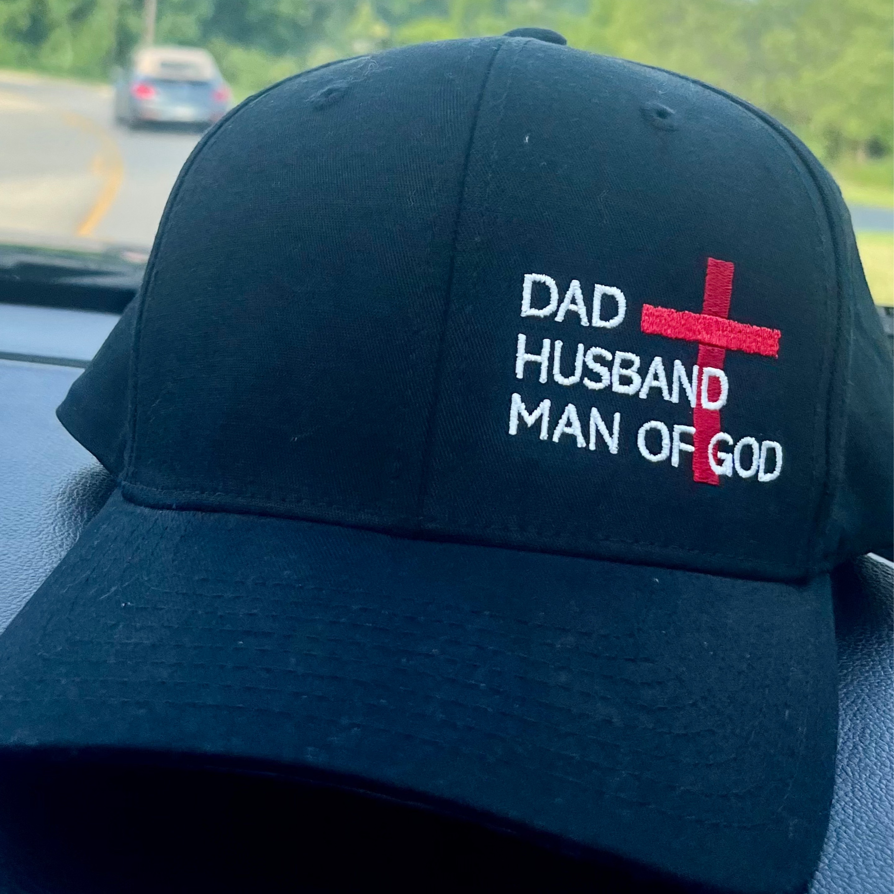 Dad, Husband, Man of God cap