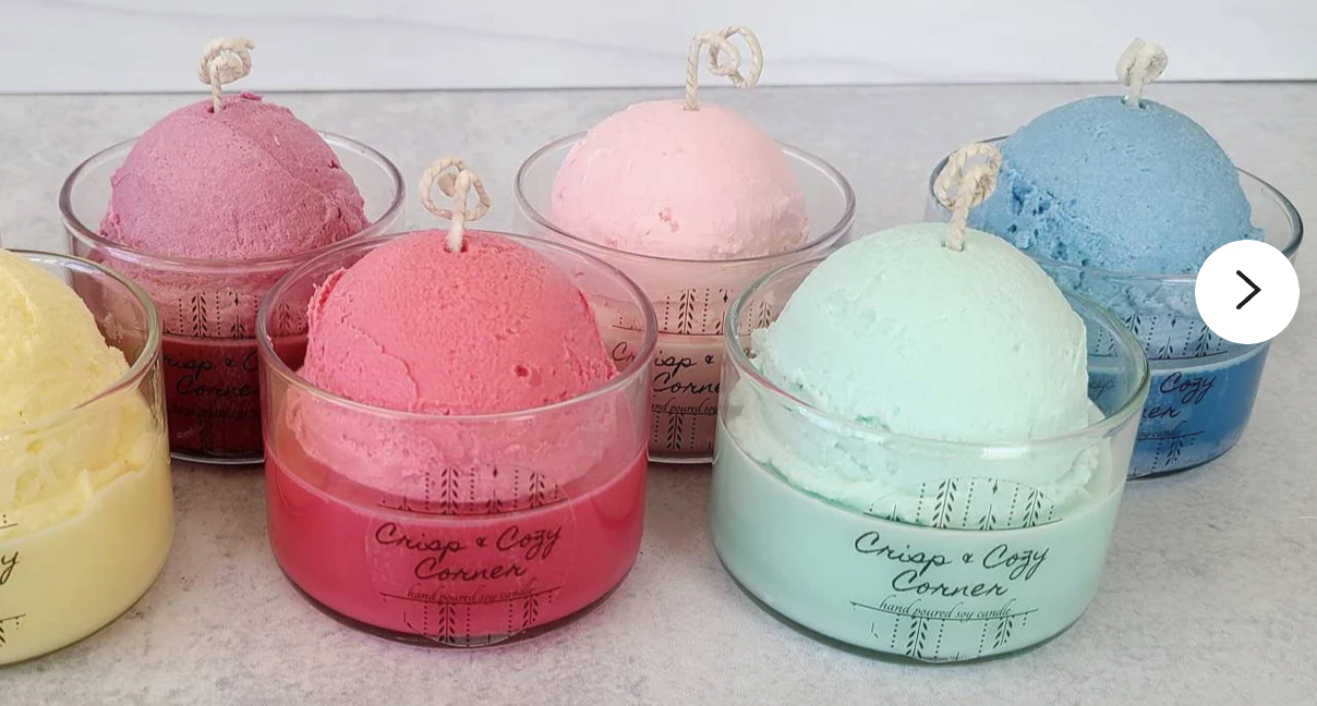 Ice Cream Scoop Candle