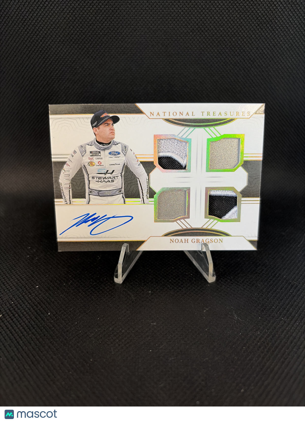 2024 National Treasures Racing Gold Holo Noah Gragson Quad Relic Auto /10