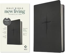 NLT Premium Value Thinline Bible, Filament-Enabled Edition (Leatherlike, Dark Brown Cross) - (Leather Bound)
