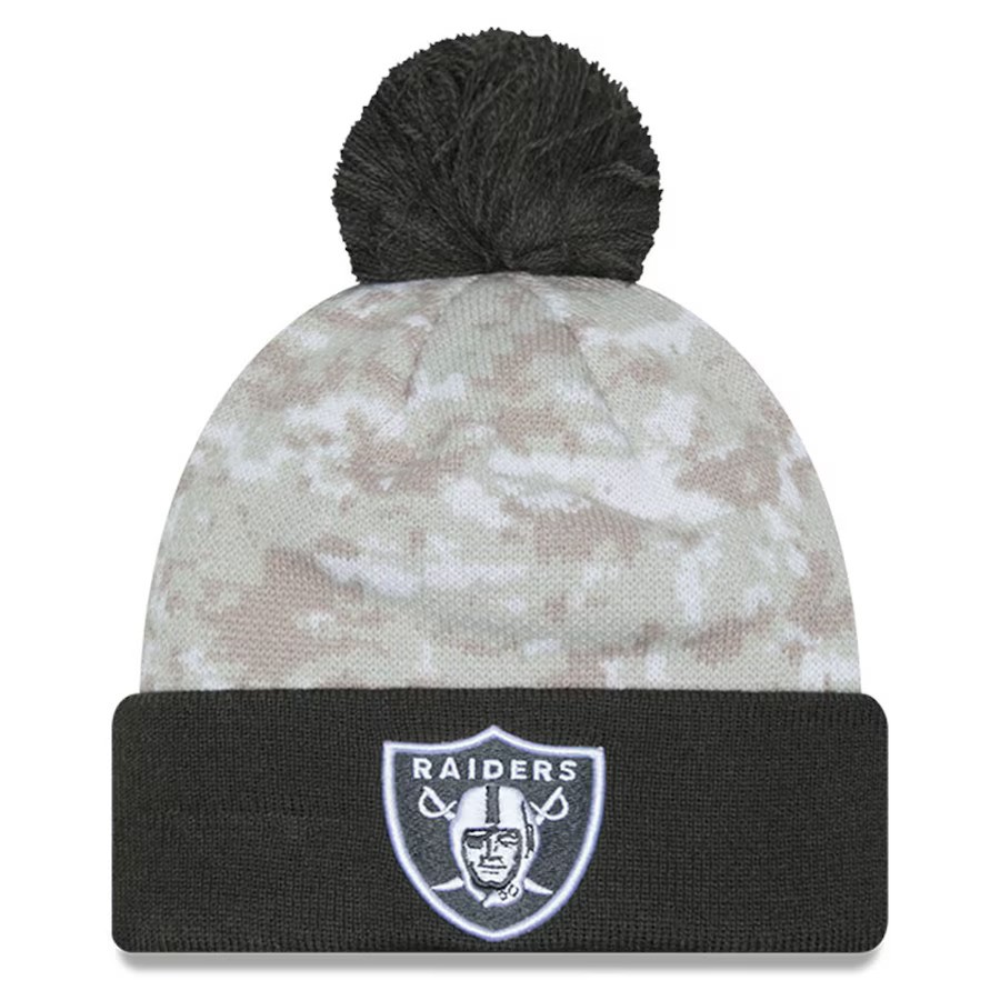 Las Vegas Raiders 2024 Salute to Service Digi Camo Sideline Beanie