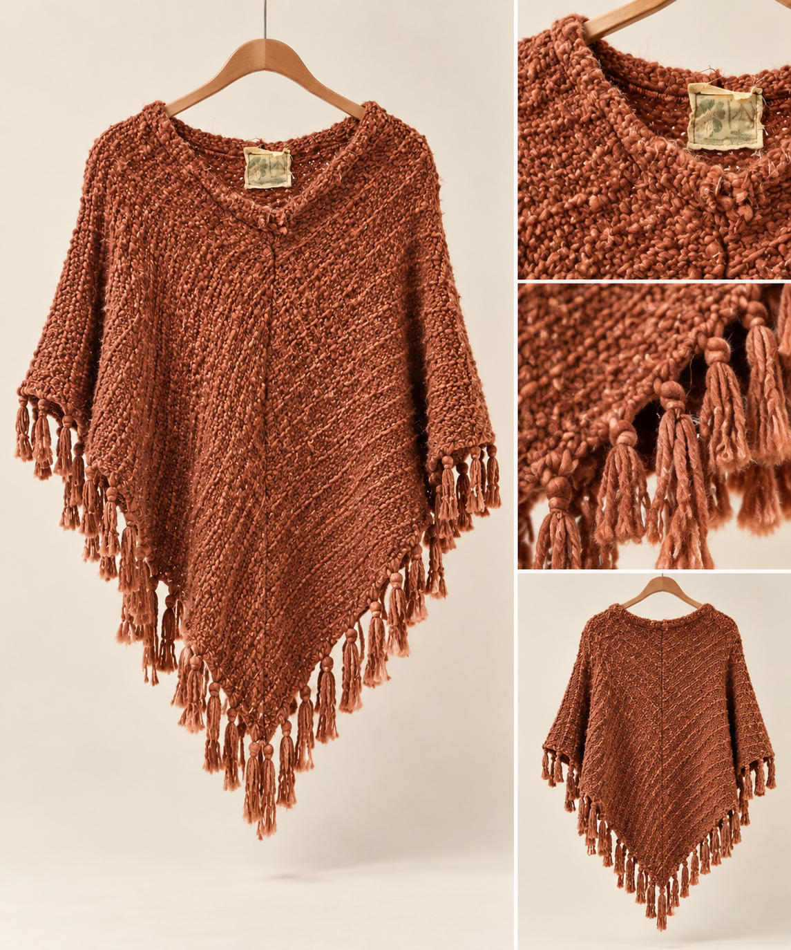Tara's Thrifty Threads Artist 100% Upcycled Poncho Size S/M