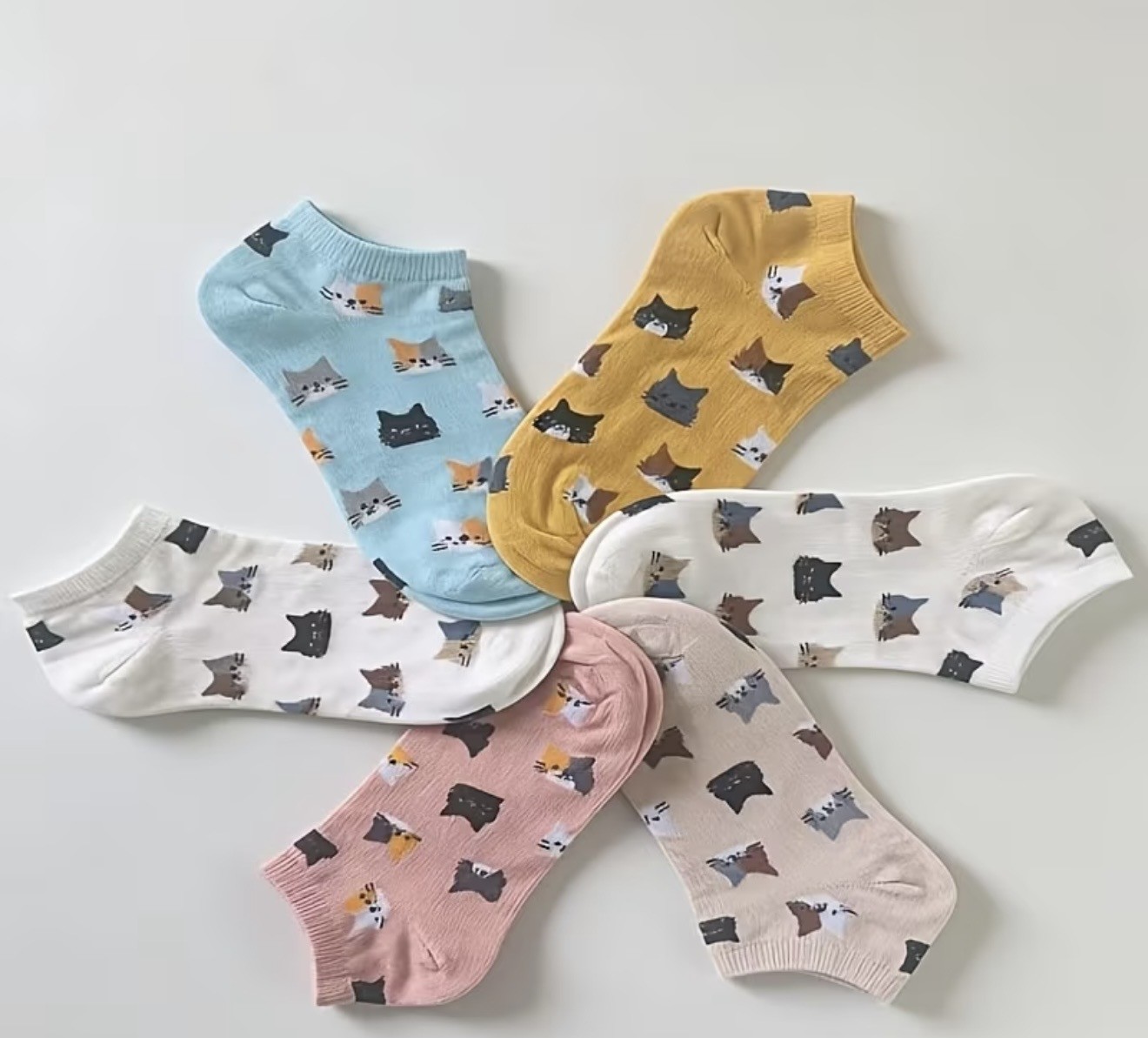 Cute Paws Ankle Socks - Pack of 5!