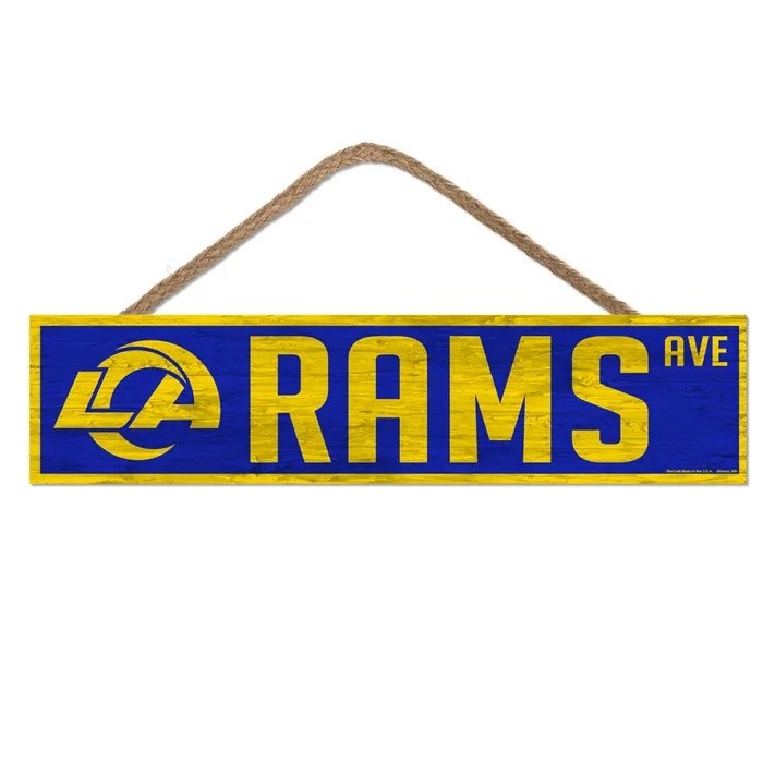 Los Angeles Rams 2026 Wood Avenue Sign 4x17"