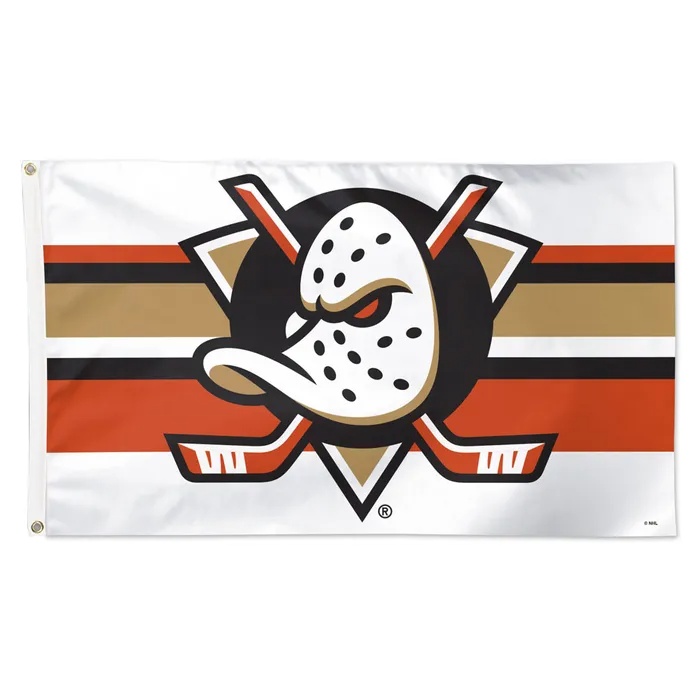 Anaheim Ducks Deluxe Horizontal Stripes Flag 3x5'