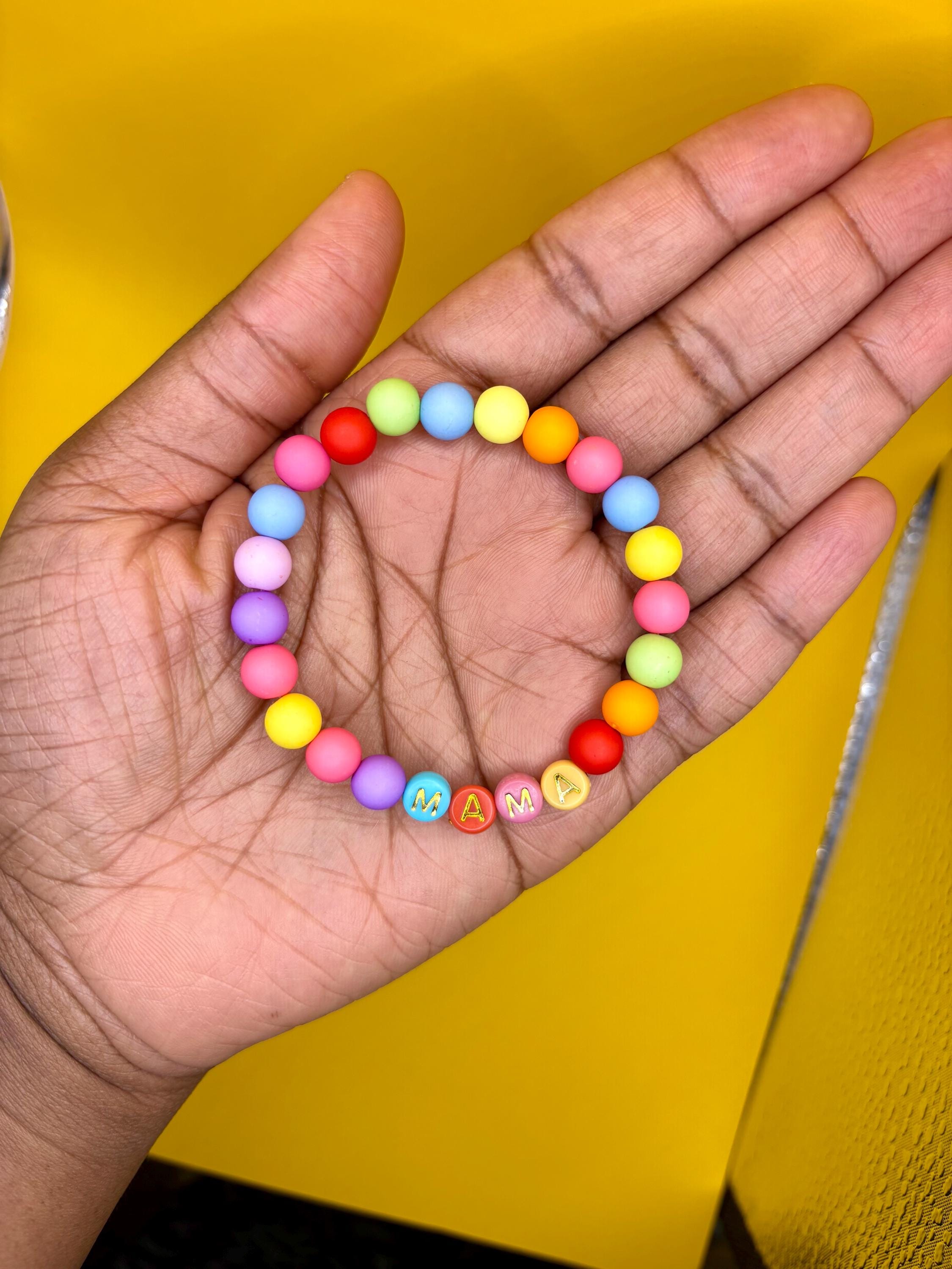 Personalized Mama & Mini Beaded Bracelet – Colorful Friendship Jewelry, Mum bracelet, Mother’s Day view 4
