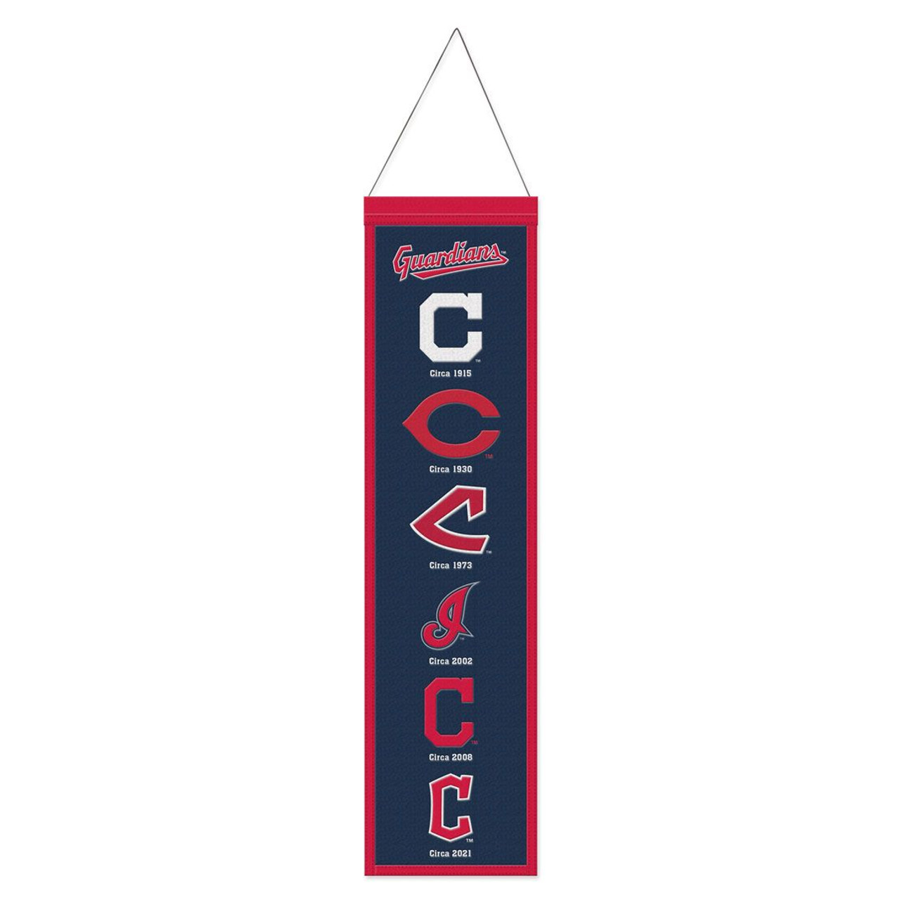 Cleveland Guardians Wool Evolution Banner 8x32"
