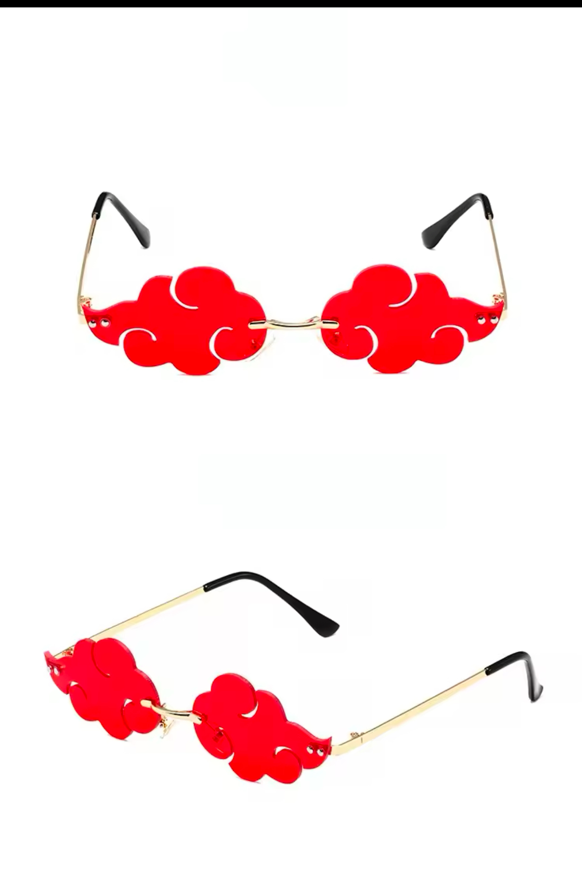 Anime Ninja Akatsuki  Red and Black Cloud Sunglasses
