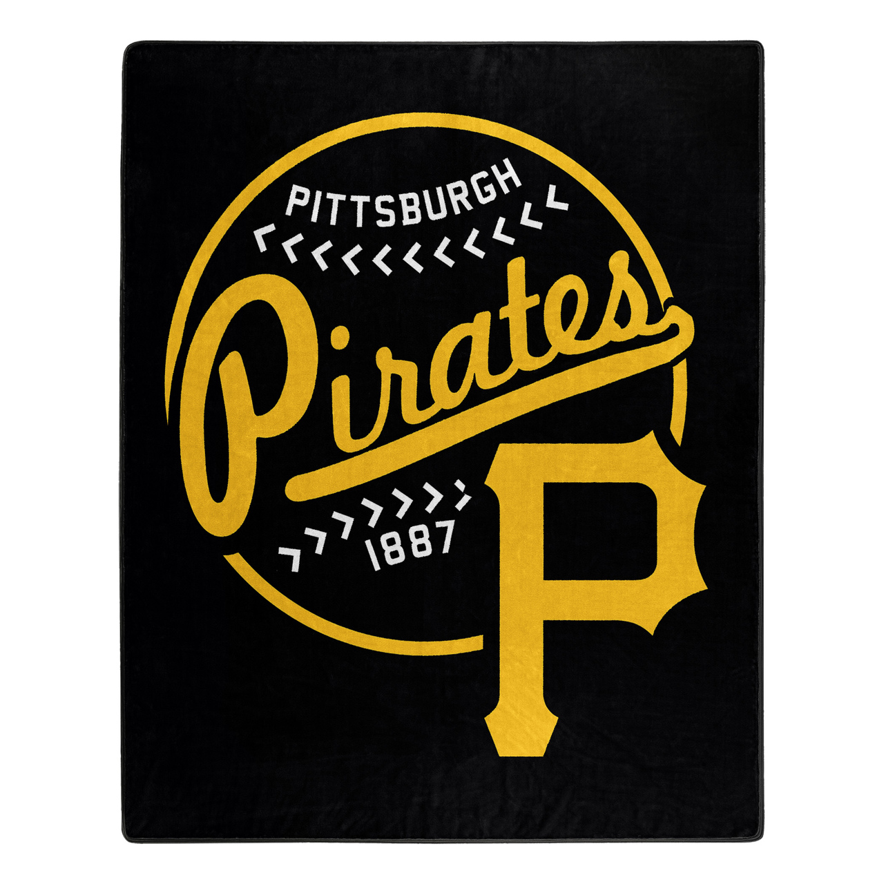 Pittsburgh Pirates Moonshot Design Raschel Blanket