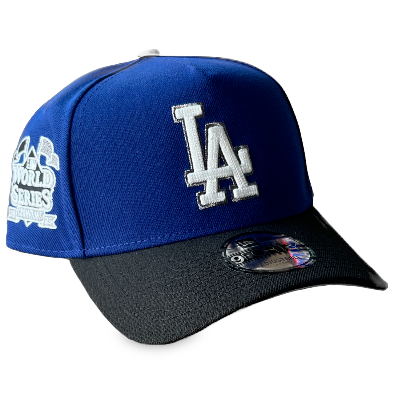 Los Angeles Dodgers 2024-25 Back to Back World Series Champions New Era 9FORTY Blue/Black Snapback Hat