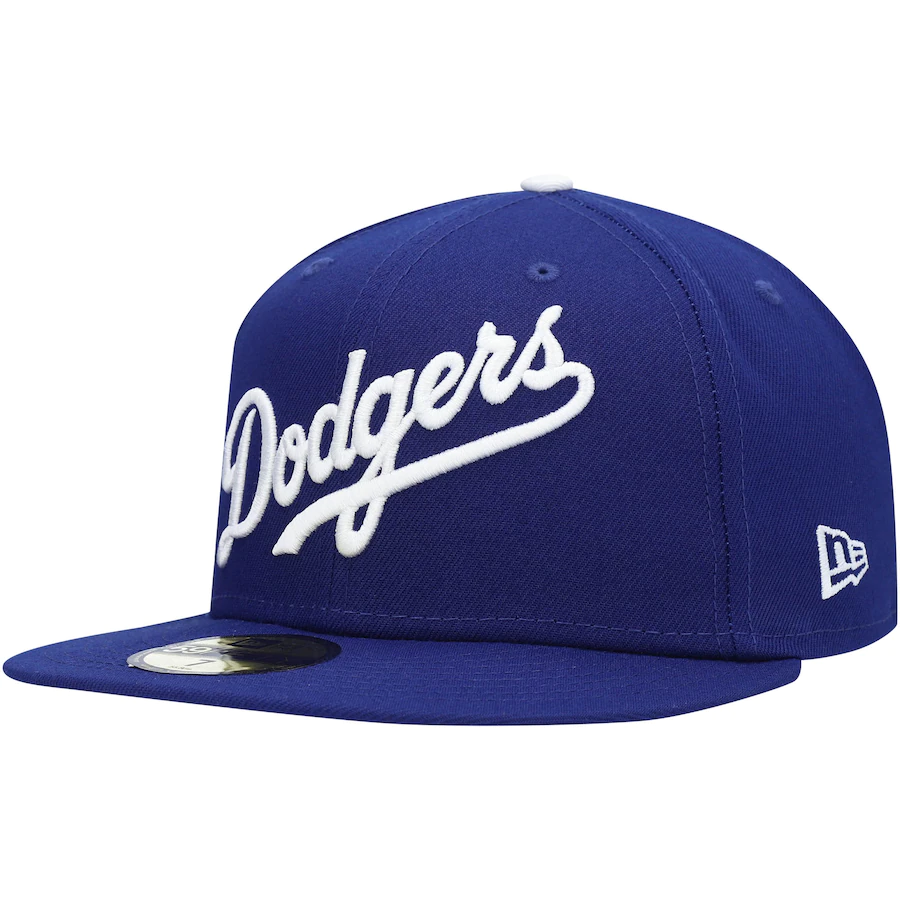 Los Angeles Dodgers Royal Script New Era 59FIFTY Fitted Hat