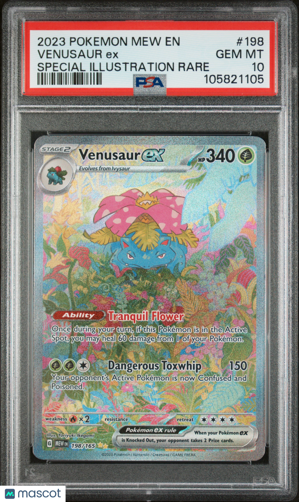 2023 Pokemon Mew EN-151 Venusaur EX Special Illustration Rare PSA 10