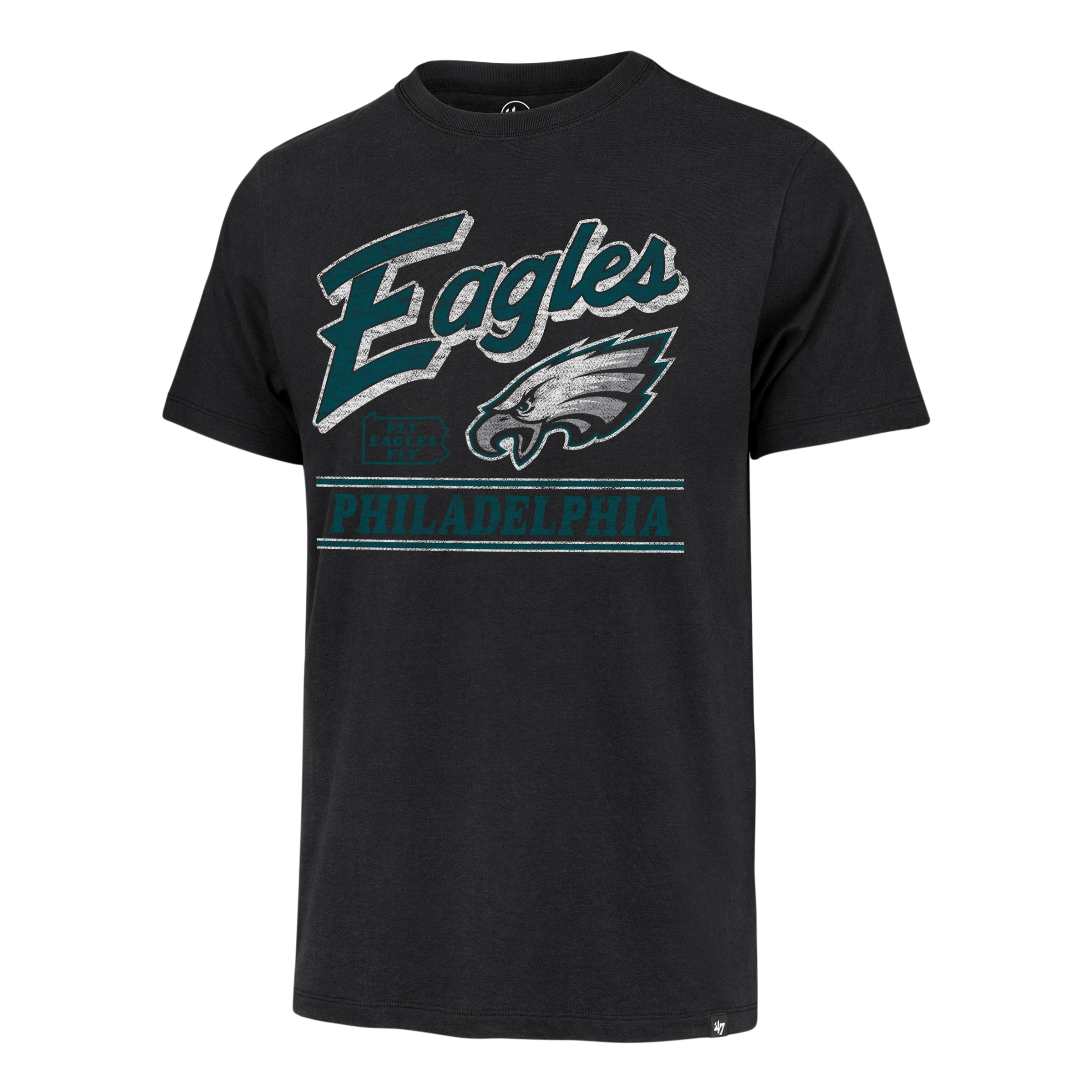 Philadelphia Eagles Flint Black Fly By '47Brand Franklin Shirt