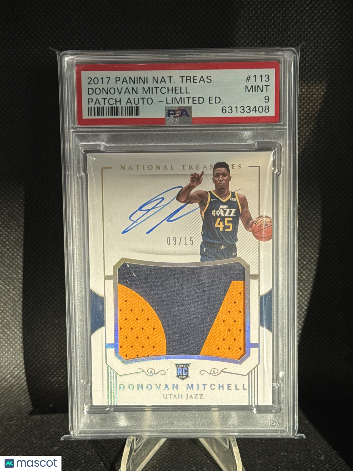 2017 National Treasures Donovan Mitchell  RPA Limited Ed. /15 PSA 9