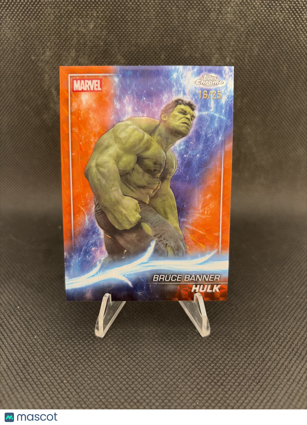 2025 Topps Chrome Marvel Studios Bruce Banner (HULK) Orange Geometric /25