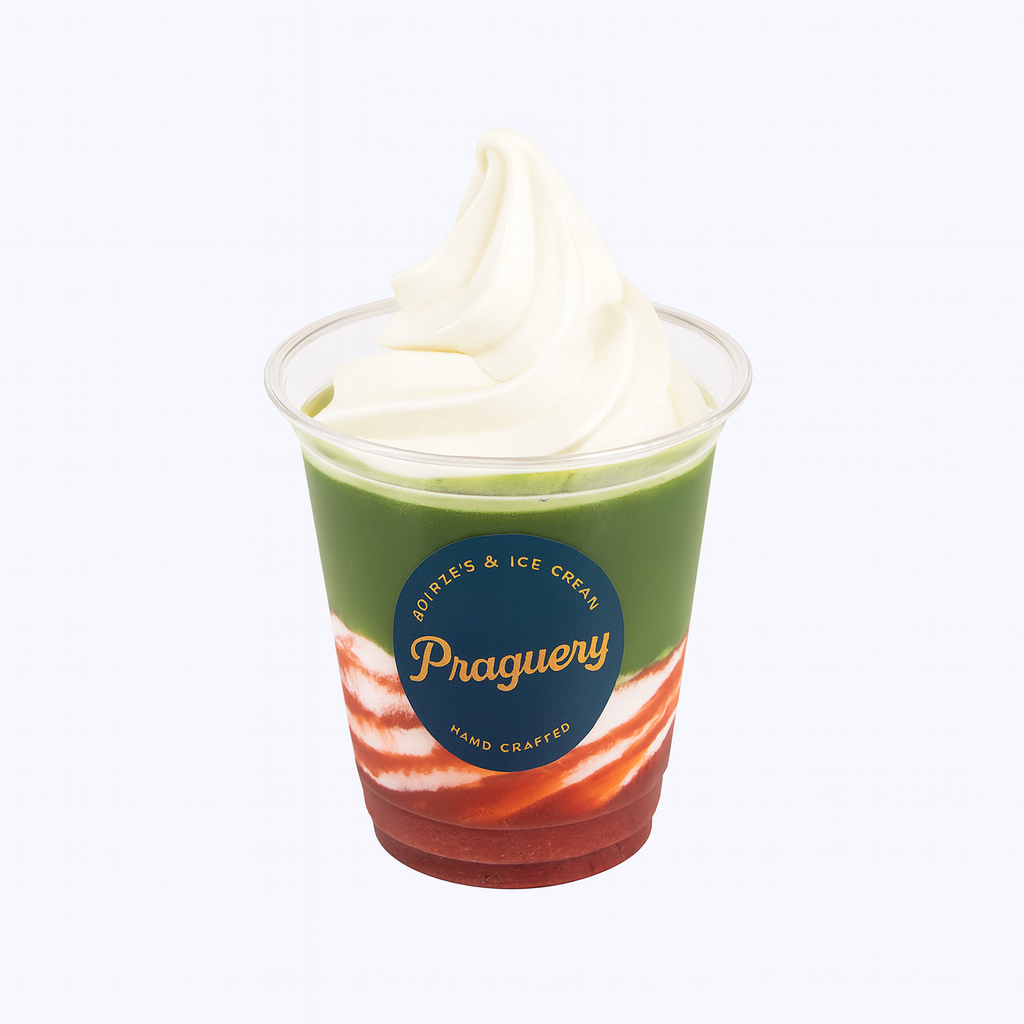 Strawberry Matcha Affogato