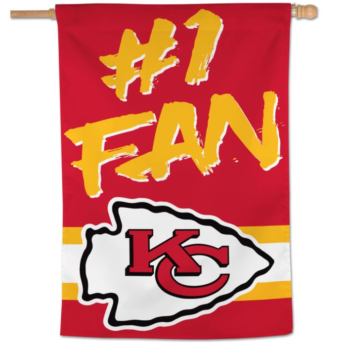 Kansas City Chiefs #1 Fan Vertical House Flag