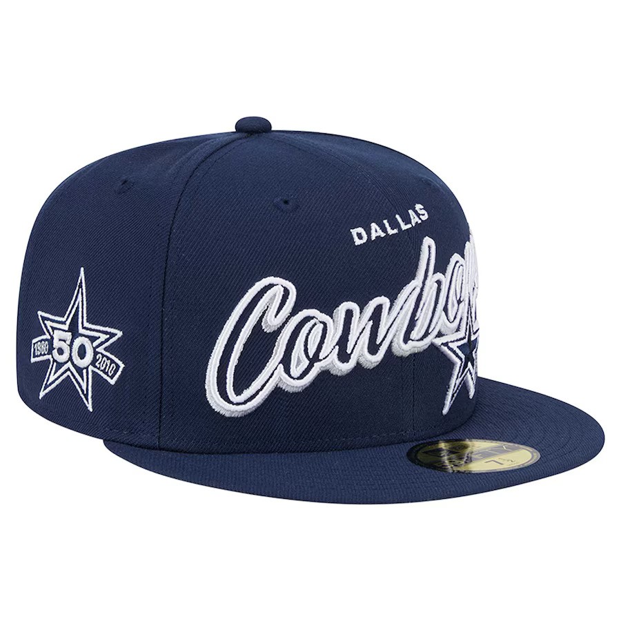 Dallas Cowboys Navy 50th Anniversary New Era 59FIFTY Fitted Hat