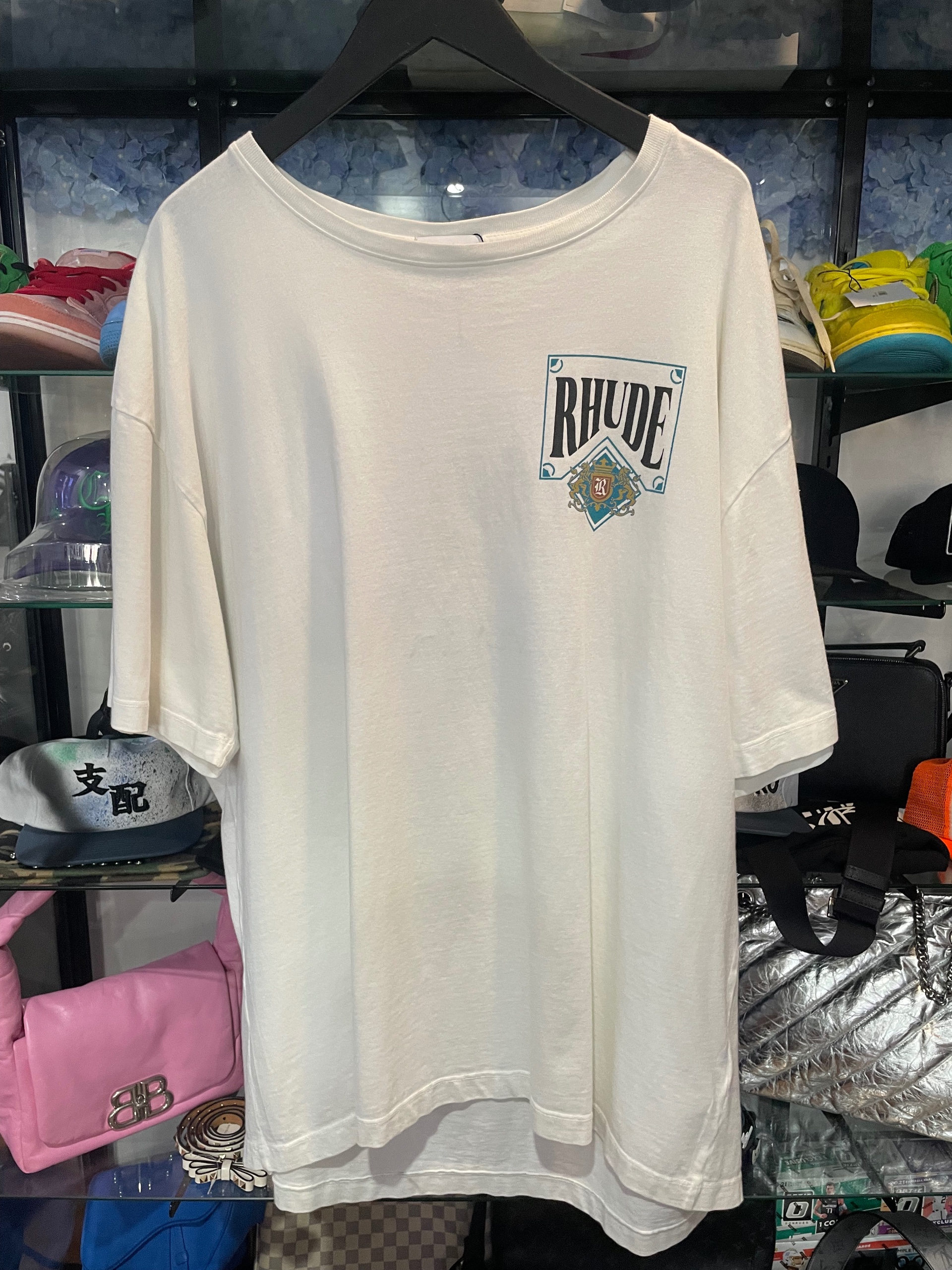 Rhude white logo size XXL (used)