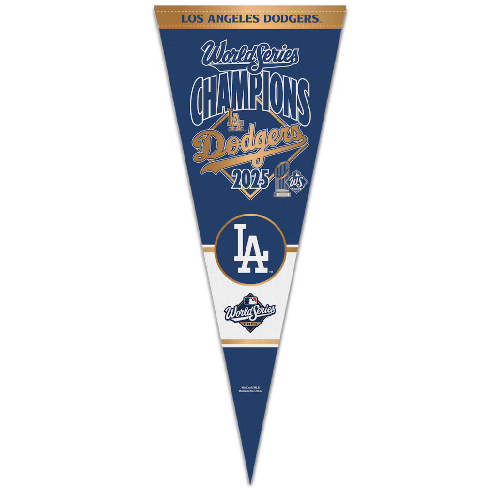 Los Angeles Dodgers 2025 World Series Champions Premium Pennant 12x30"